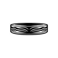 Circular Wave Emblem - Minimalist Ocean Symbol vector