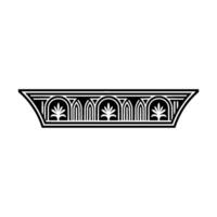 Geometric Egyptian Revival Border, Stylized Ornamentation vector