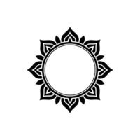 Intricate Floral Circle, Minimalist , Sacred Geometry vector