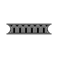 Art Deco Archway, Geometric Ornamentation, Minimalist, Line vector