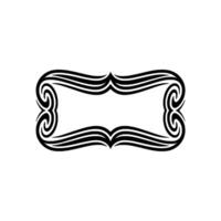 Intricate Black Ribbon Frame, Elegant Element vector
