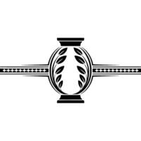 Elegant Olive Branch Vase, Classical Element vector