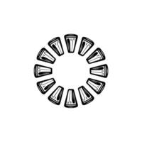 Circular Seedling Collection - Minimalist Plant Motif vector