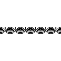 Stylized Oceanic Border, Minimalist vector