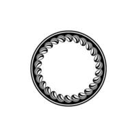 Intricate Circular Ornament, Minimalist , Elegant Border vector