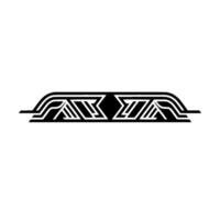 Geometric Ascent Abstract Line Art Motif vector