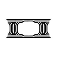 Geometric Deco Border, Elegant Minimalism, Vintage vector