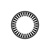 Geometric Radial Emblem, Minimalist, Circle vector