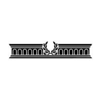 Classical Emblem Laurel Wreath Border vector