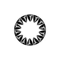 Circular Wave Pattern, Minimalist Black White vector