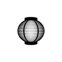 Minimalist Japanese Lantern Silhouette, Serene Glow vector