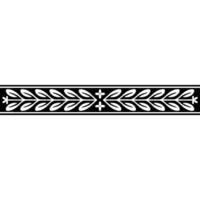 Elegant Laurel Branch Border, Vintage Style vector