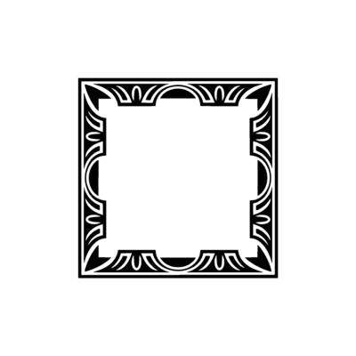 Art Deco Square Frame Elegant Geometric