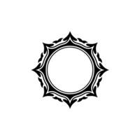 Intricate Black Ornamental Frame, Circular, Ornament vector