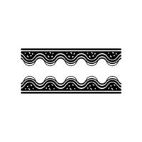 Stylized Wave Border, Minimalist , Gradient Background vector