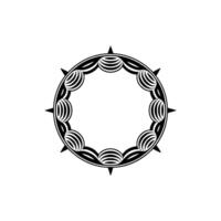 Geometric Tribal Circle, Abstract Rhythm, Minimalist vector