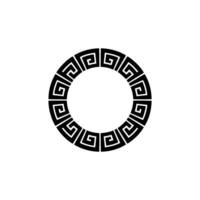 Geometric Greek Border, Minimalist , Circular Motif vector