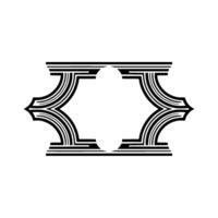Geometric Bracket, Minimalist , Abstract Ornament vector