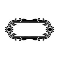 Elegant Botanical Frame, Vintage Style, Floral vector