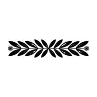Minimalist Botanical Border, Elegant Divider vector