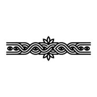 Intricate Celtic Border, Elegant Decorative Element - Ornament. vector