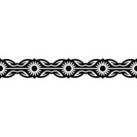 Stylized Floral Border, Vintage Aesthetic, Decorative Trim vector