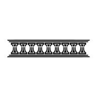 Ornate Black Border , Classical Motif, Elegant Divider vector
