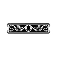 Ornate Wave Border, Vintage Element vector