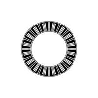 Circular Keyboard Silhouette, Minimalist vector