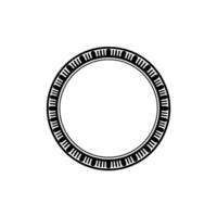 Minimalist Circular Frame, Geometric Ornamentation, Blank Space vector