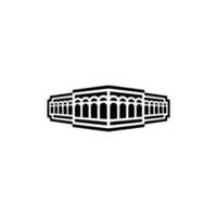 Architectural Emblem, Classical Silhouette, Minimalist vector