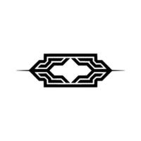 Geometric Tribal Emblem, Modern Silhouette, Minimalist vector