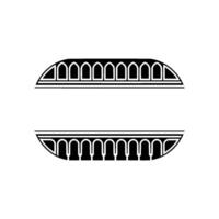 Geometric Arch Motif, Minimalist , Linear Art vector