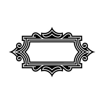 Elegant Deco Frame, Vintage Style, Decorative Border