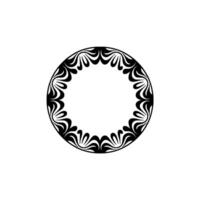 Elegant Circular Tribal Frame, Minimalist vector