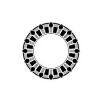 Geometric Bloom Minimalist Circular Emblem vector