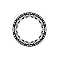 Art Deco Circle Frame, Elegant Ornamentation, Vintage vector