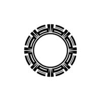 Geometric Circular Emblem, Minimalist vector
