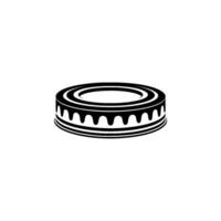 Minimalist Tin Can Lid , Modern vector