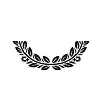 Stylized Laurel Wreath, Minimalist Botanical vector