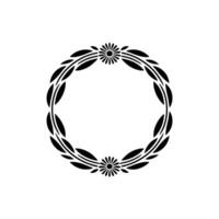 Stylized Laurel Wreath Border, Minimalist vector