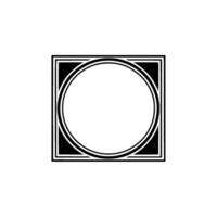 Geometric Circle Frame, Minimalist , Elegant vector