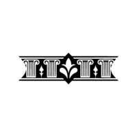 Art Deco Floral Border, Elegant Ornamentation vector