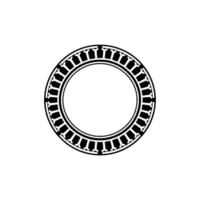 Circular Ornamental Frame, Minimalist vector