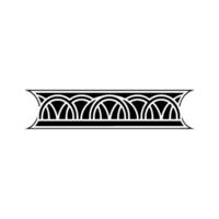 Art Deco Wave Border Elegant Geometric, Pattern vector