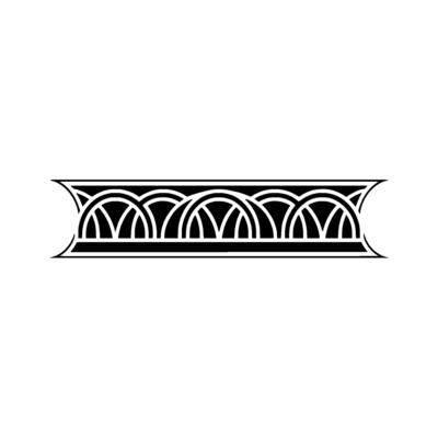Art Deco Wave Border Elegant Geometric, Pattern