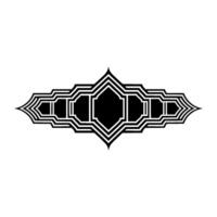 Geometric Deco Emblem, Elegant Border vector