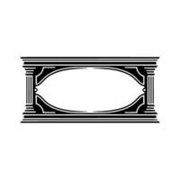 Art Deco Frame, Elegant Ornament, Minimalist, Geometric vector