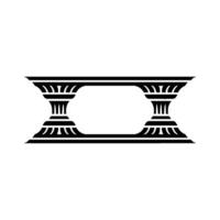 Geometric Classical Pedestal, Minimalist vector