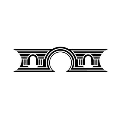 Geometric Archway, Art Deco , Minimalist Emblem